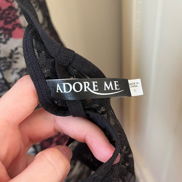 Adore Me Black Lace Chemise - Picture 3 of 3